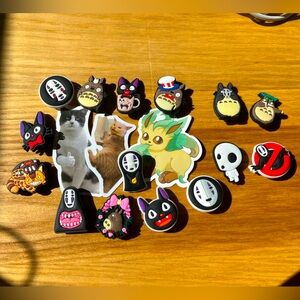 15 crocs charms, studio ghibli, princess Mononoke, spirited away, Totoro,